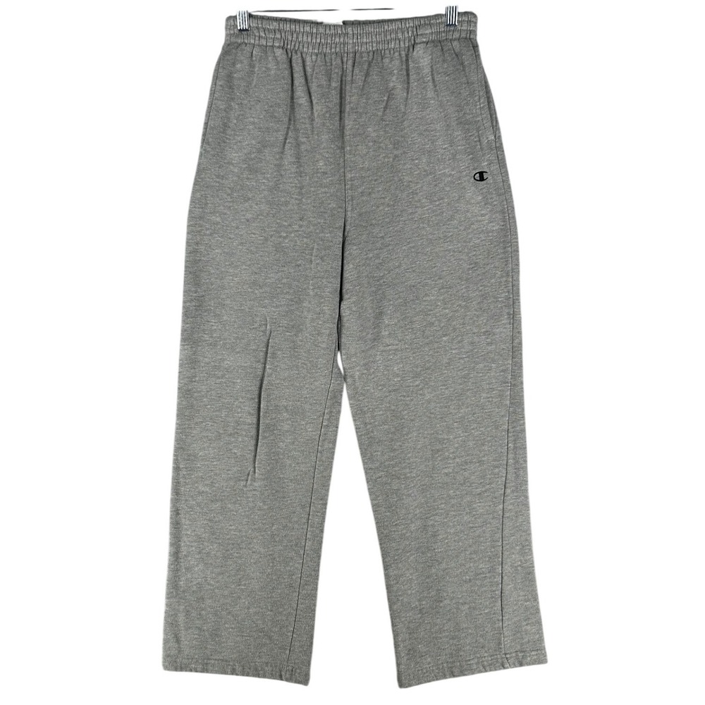 Champion Light Gray Straight Leg Sweatpants Front Pockets Women's Size XL